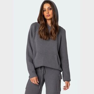 Gray Knit Hoodie